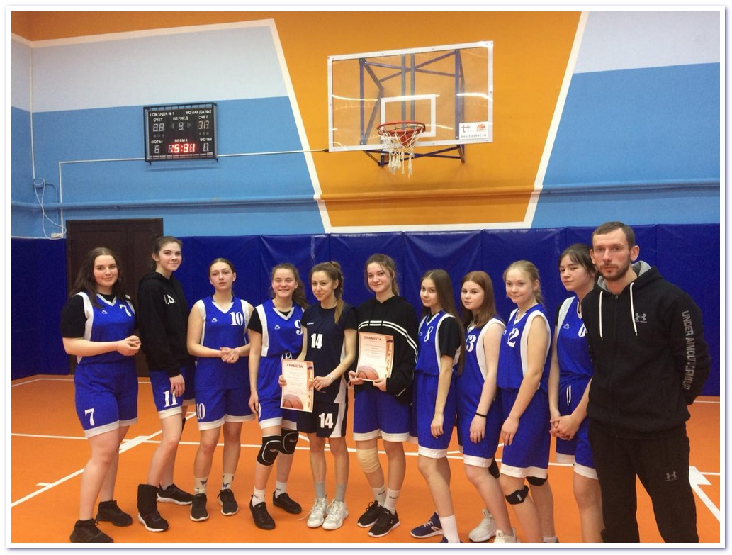 Команда девушек МОУ СШ №7 – победитель Первенства города по баскетболу среди общеобразовательных учреждений в 2021 году